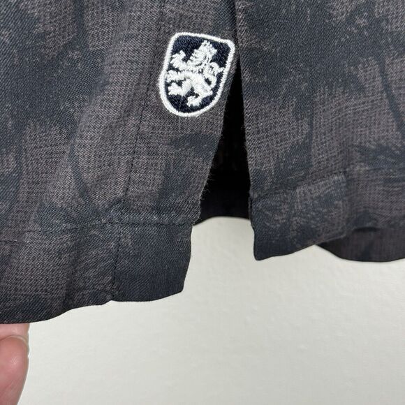 Nat Nast Short Sleeve Silk Button Up Shirt Size XL Men's Hawaiian Floral Black - Picture 5 of 6